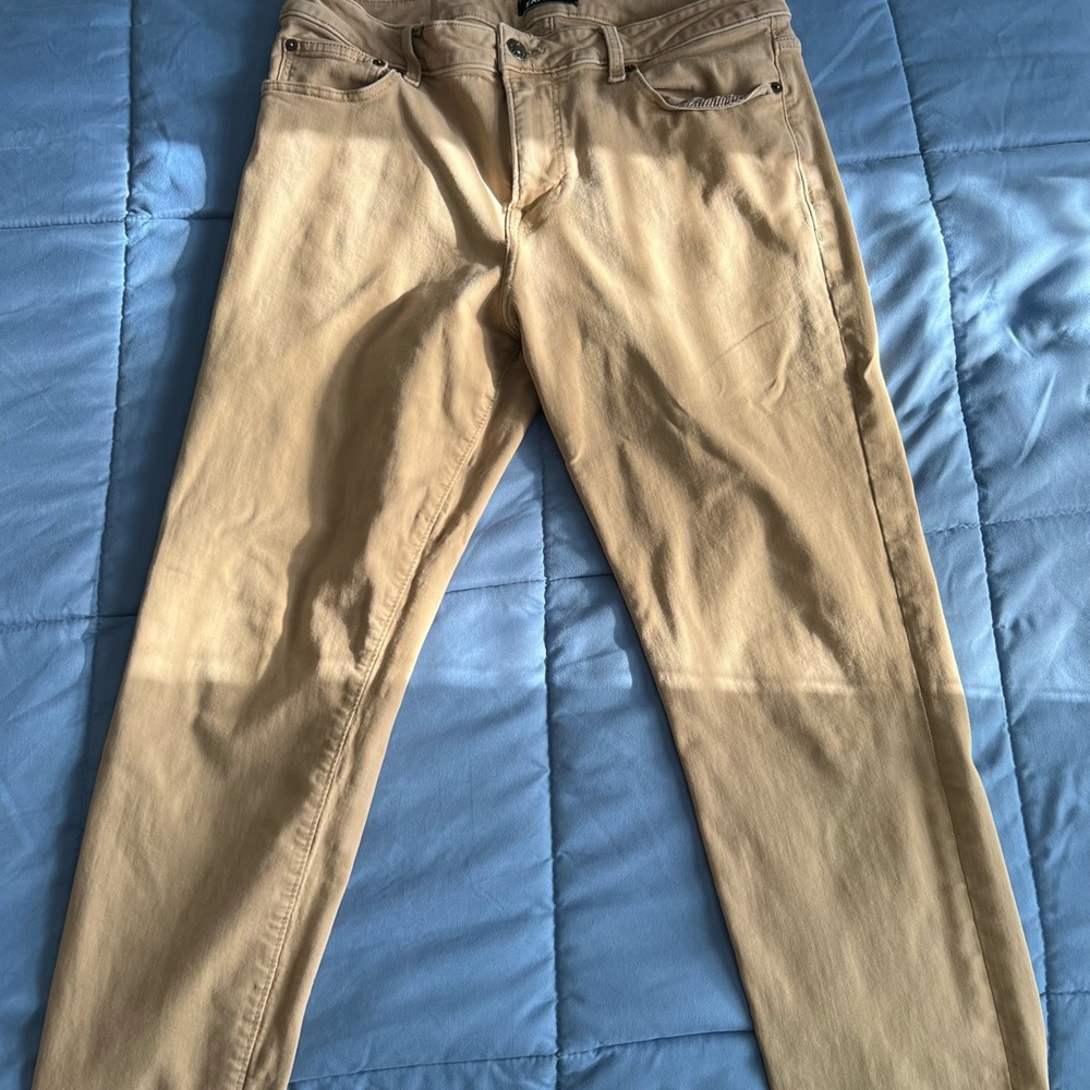 Express Athletic Slim Pants Beige 33 waist by 30 Length